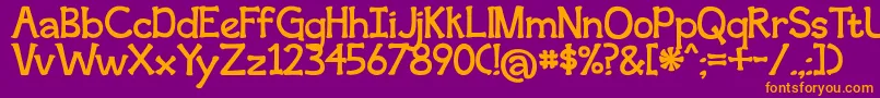 SecondBreakfast Font – Orange Fonts on Purple Background