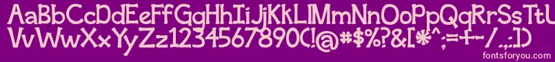 SecondBreakfast Font – Pink Fonts on Purple Background