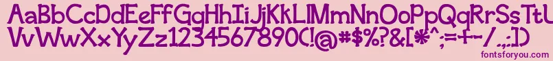 SecondBreakfast Font – Purple Fonts on Pink Background