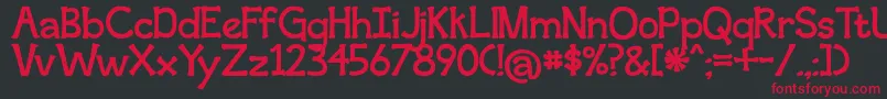 SecondBreakfast Font – Red Fonts on Black Background