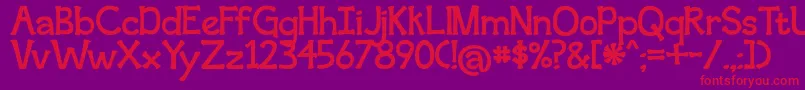 SecondBreakfast Font – Red Fonts on Purple Background