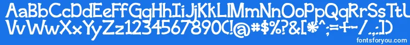 SecondBreakfast Font – White Fonts on Blue Background