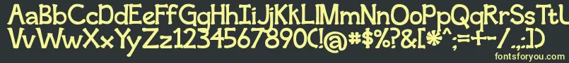 SecondBreakfast Font – Yellow Fonts on Black Background