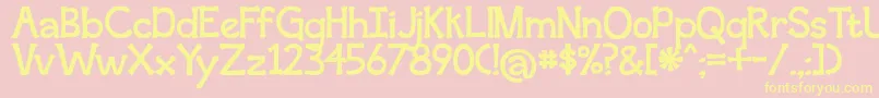 SecondBreakfast Font – Yellow Fonts on Pink Background