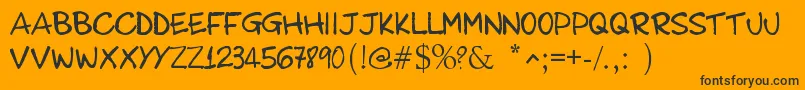 SimvipBilly Font – Black Fonts on Orange Background