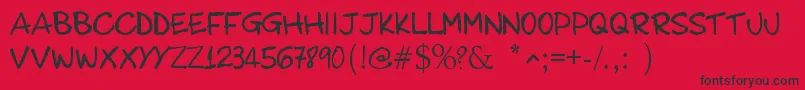 SimvipBilly Font – Black Fonts on Red Background