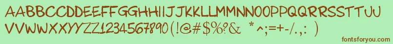 SimvipBilly Font – Brown Fonts on Green Background