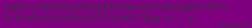 MotkenDaeira-Schriftart – Schwarze Schriften auf violettem Hintergrund