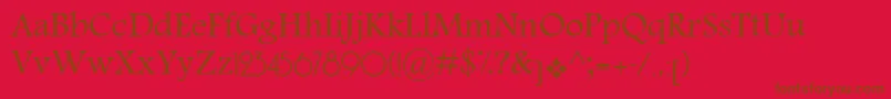 MotkenDaeira-fontti – ruskeat fontit punaisella taustalla
