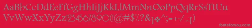 MotkenDaeira Font – Gray Fonts on Red Background