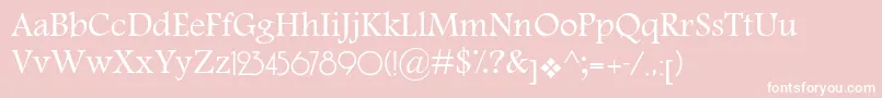 MotkenDaeira Font – White Fonts on Pink Background