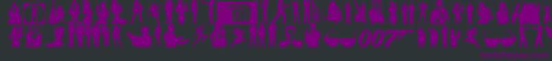 Шрифт Babesandbond – фиолетовые шрифты на чёрном фоне