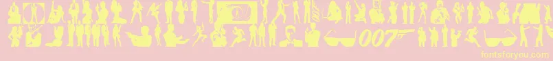 Babesandbond Font – Yellow Fonts on Pink Background