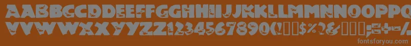 More about Toucon Font Toucon Font – Gray Fonts on Brown Background