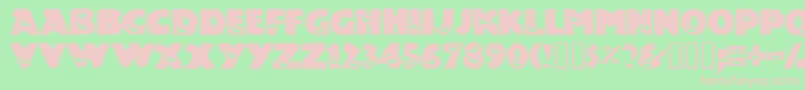 Toucon Font – Pink Fonts on Green Background