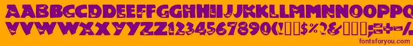 Toucon Font – Purple Fonts on Orange Background