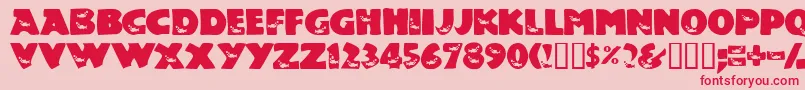 Toucon Font – Red Fonts on Pink Background