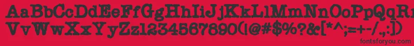 Chonker Font – Black Fonts on Red Background