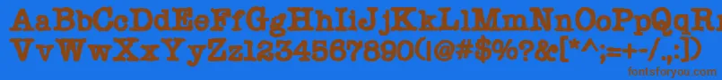 Chonker Font – Brown Fonts on Blue Background
