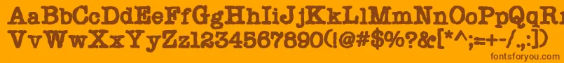 Chonker Font – Brown Fonts on Orange Background
