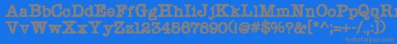 Chonker Font – Gray Fonts on Blue Background