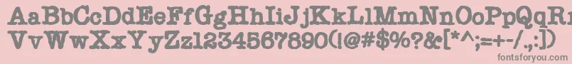Chonker Font – Gray Fonts on Pink Background