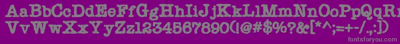 Więcej informacji o czcionce Chonker Czcionka Chonker – szare czcionki na fioletowym tle