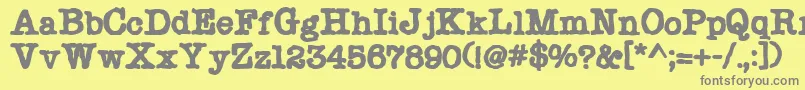 Chonker Font – Gray Fonts on Yellow Background