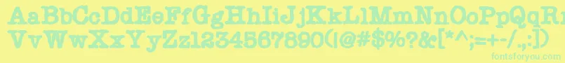 Chonker Font – Green Fonts on Yellow Background