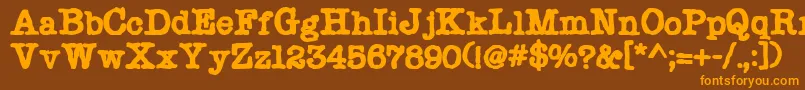Chonker Font – Orange Fonts on Brown Background