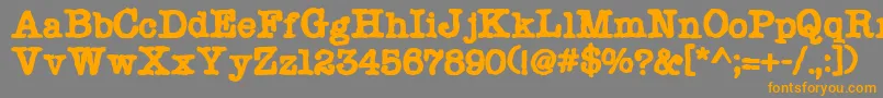 Chonker Font – Orange Fonts on Gray Background