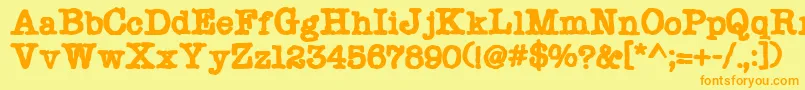 Chonker Font – Orange Fonts on Yellow Background