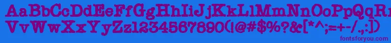 Chonker Font – Purple Fonts on Blue Background