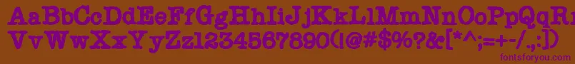 Chonker Font – Purple Fonts on Brown Background