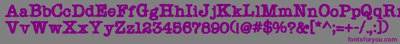 Chonker Font – Purple Fonts on Gray Background
