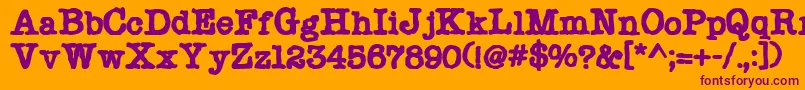 Chonker Font – Purple Fonts on Orange Background