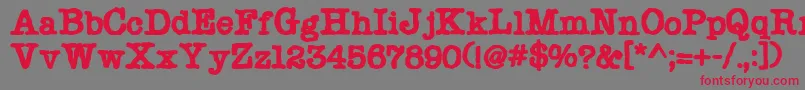 Chonker Font – Red Fonts on Gray Background