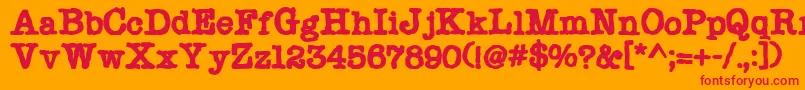 Chonker Font – Red Fonts on Orange Background