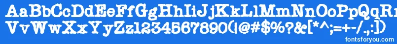 Chonker Font – White Fonts on Blue Background