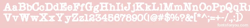 Chonker Font – White Fonts on Pink Background