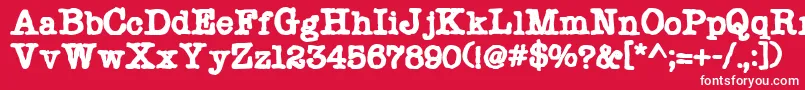 Chonker Font – White Fonts on Red Background