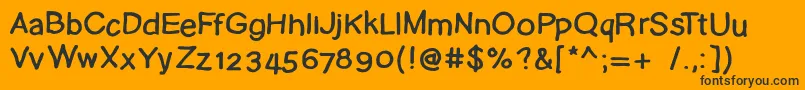 Pudelskerning Font – Black Fonts on Orange Background