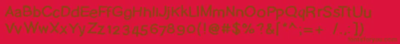 Pudelskerning-fontti – ruskeat fontit punaisella taustalla