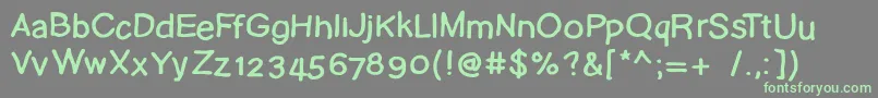 Pudelskerning-fontti – vihreät fontit harmaalla taustalla