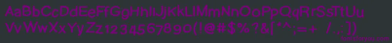 Шрифт Pudelskerning – фиолетовые шрифты на чёрном фоне