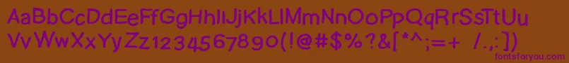 Pudelskerning Font – Purple Fonts on Brown Background
