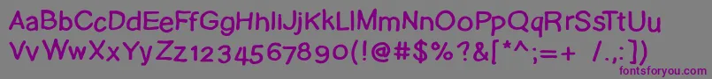 Шрифт Pudelskerning – фиолетовые шрифты на сером фоне