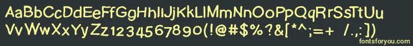 Pudelskerning Font – Yellow Fonts on Black Background