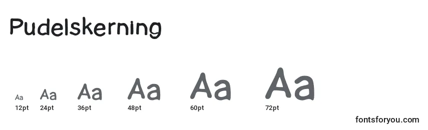Pudelskerning Font Sizes