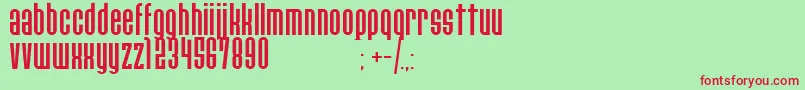 PaulistanaipeRegular Font – Red Fonts on Green Background